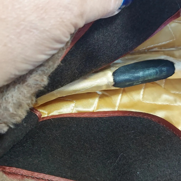 Churchill Ltd Vintage Brown Corduroy Fur Envoy Cap with convertible ear flaps - Picture 10 of 15